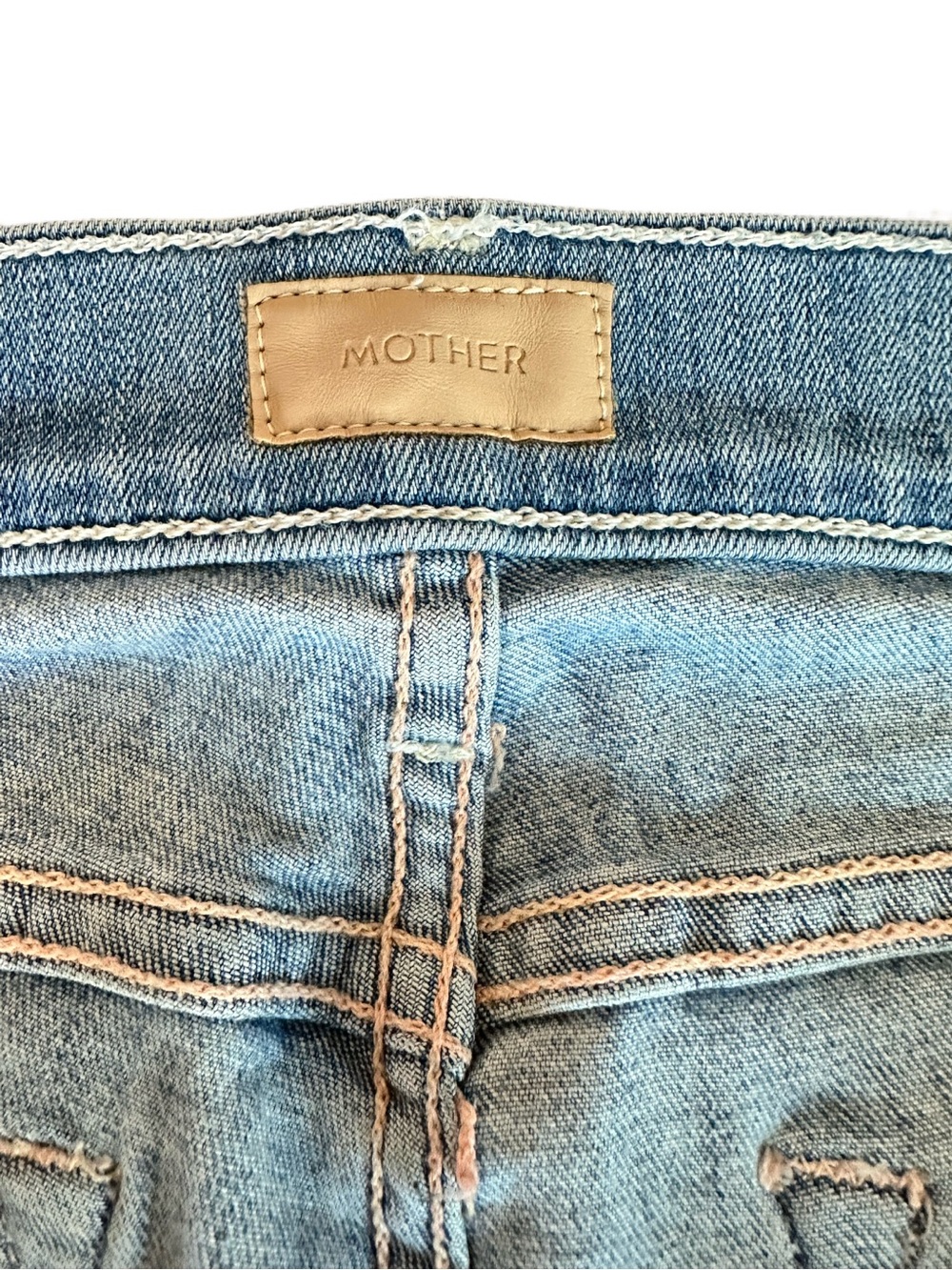 MOTHER The Rascal Ankle Snippet Tinge Mid Rise Frayed Jeans Size 27 - Picture 6 of 9